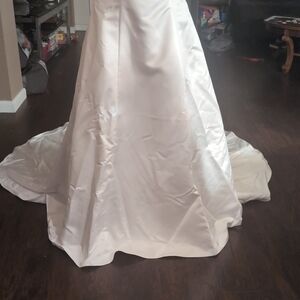 Elegant White Satin Gown
